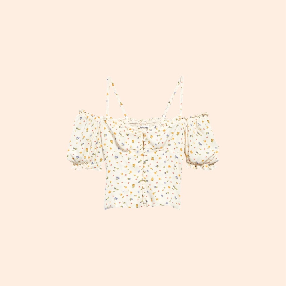 Reformation Kit Top in Winnie